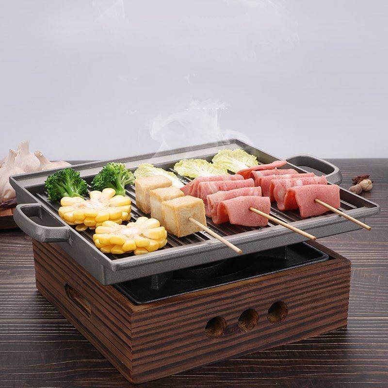 Røykfri Bærbar Japansk Ikke-Klebende BBQ Grill | Luvikno