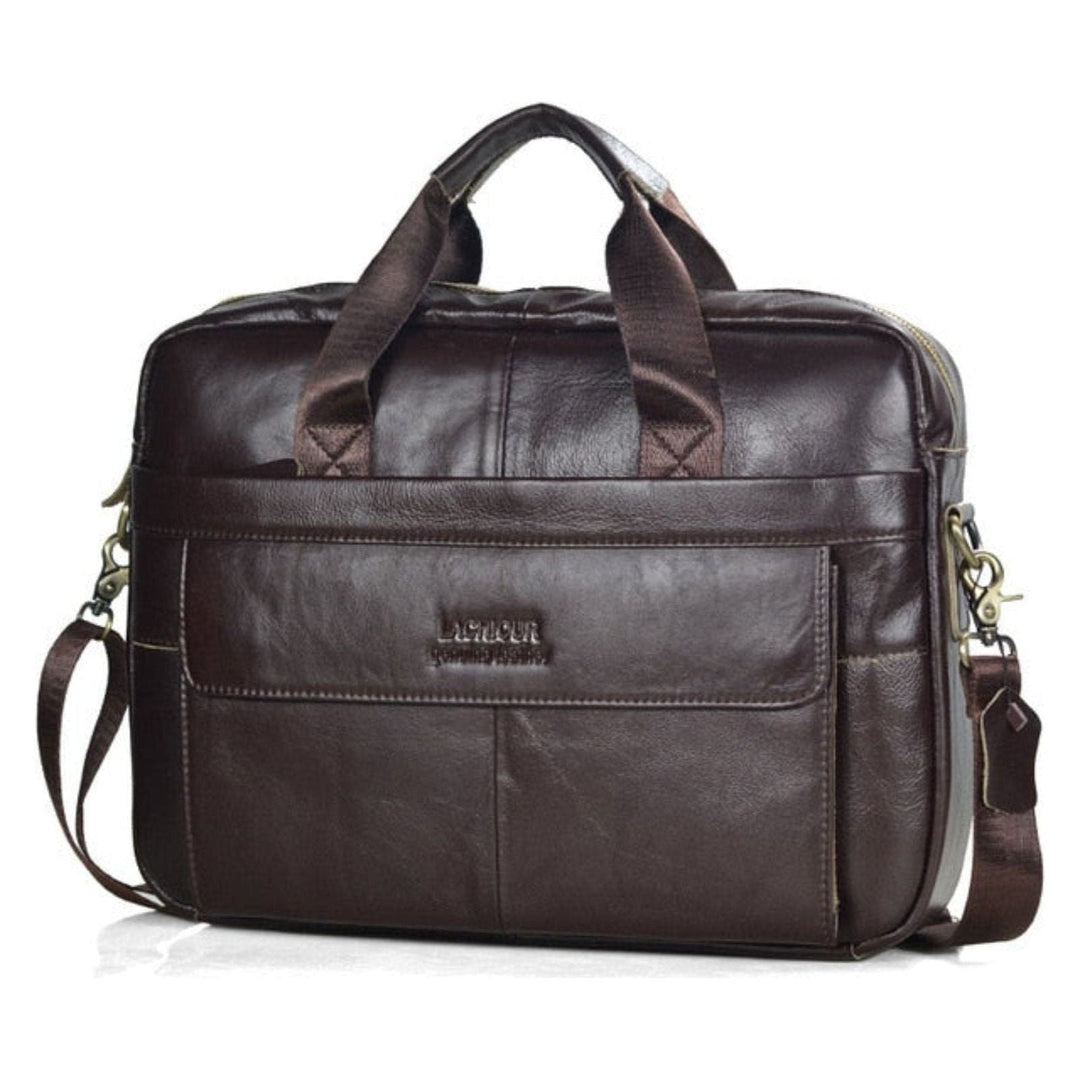 Karsten Bag - Ekte Lær Laptop Forretnings Reise Bag | Luvikno