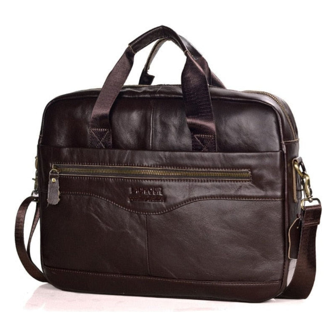 Karsten Bag - Ekte Lær Laptop Forretnings Reise Bag | Luvikno