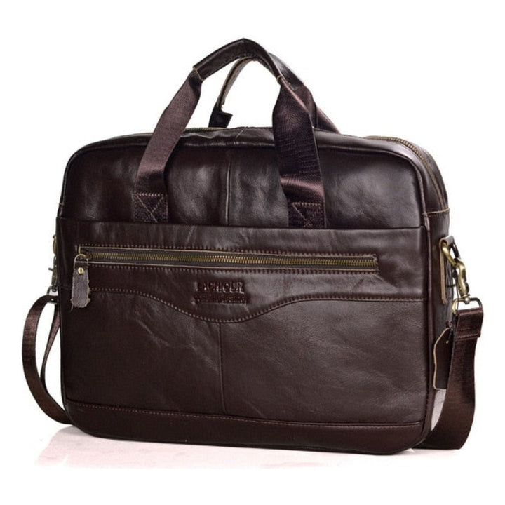Karsten Bag - Ekte Lær Laptop Forretnings Reise Bag | Luvikno