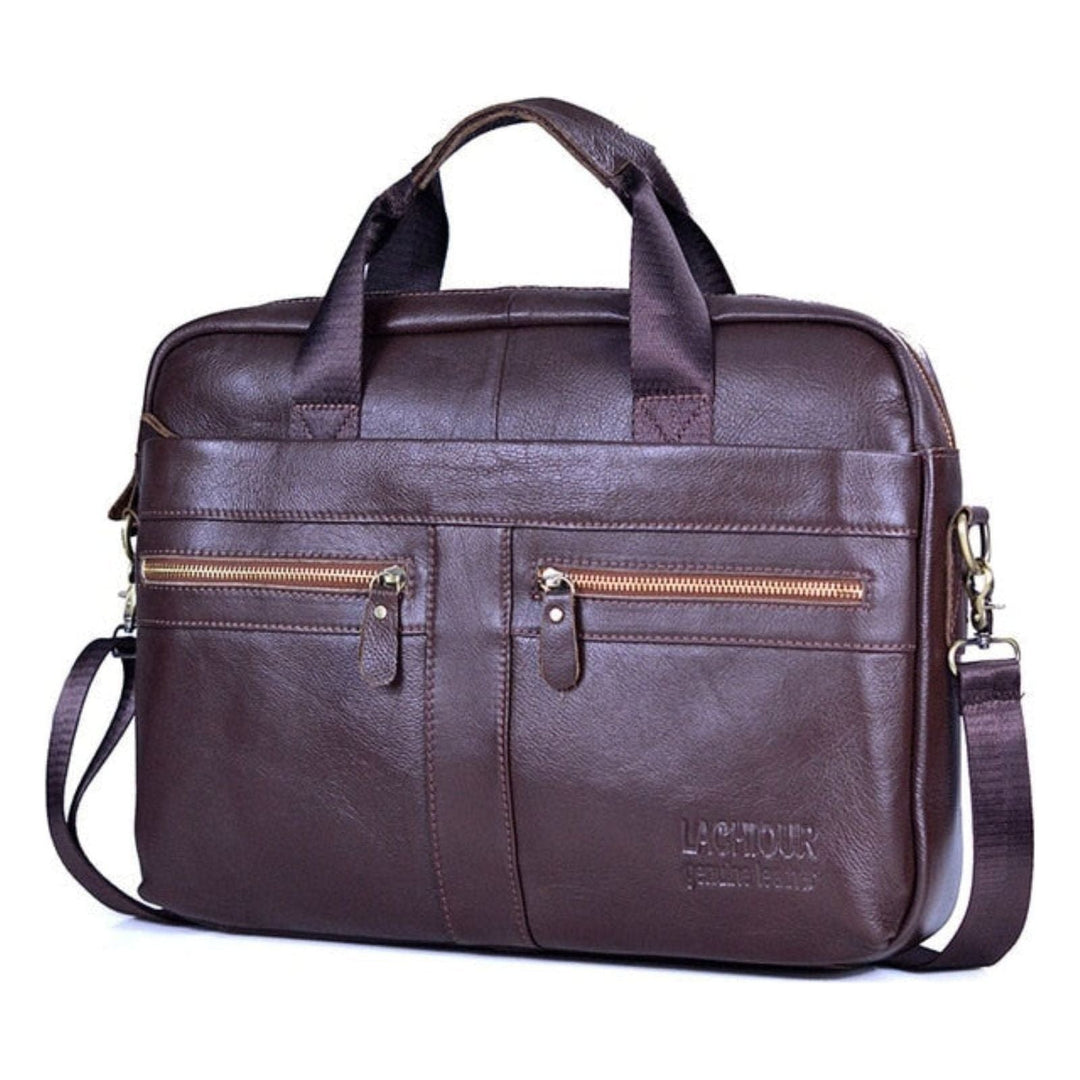 Karsten Bag - Ekte Lær Laptop Forretnings Reise Bag | Luvikno