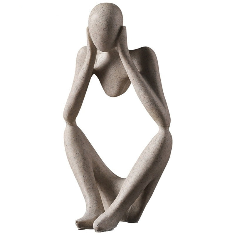 Nordic Abstrakt Unik Tenker Figurine Hjem Decor | Luvikno