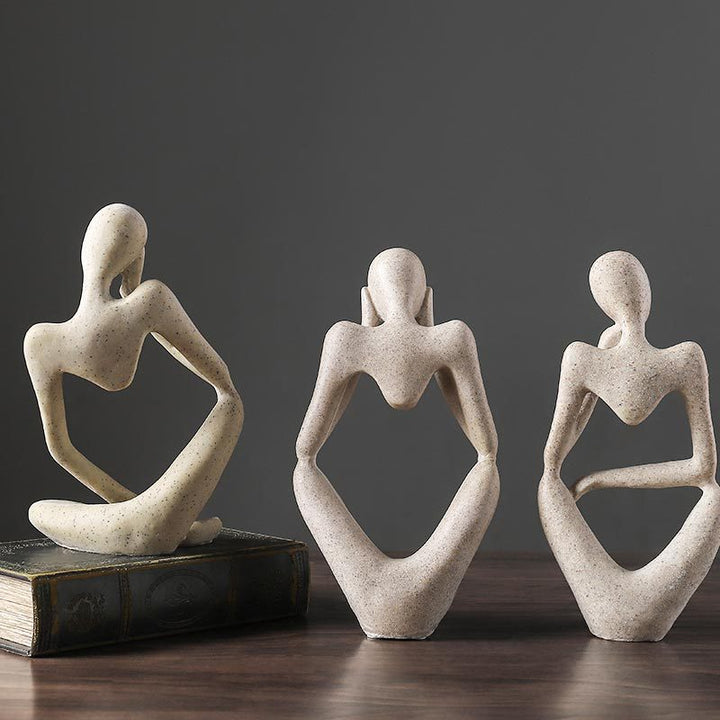 Nordic Abstrakt Unik Tenker Figurine Hjem Decor | Luvikno