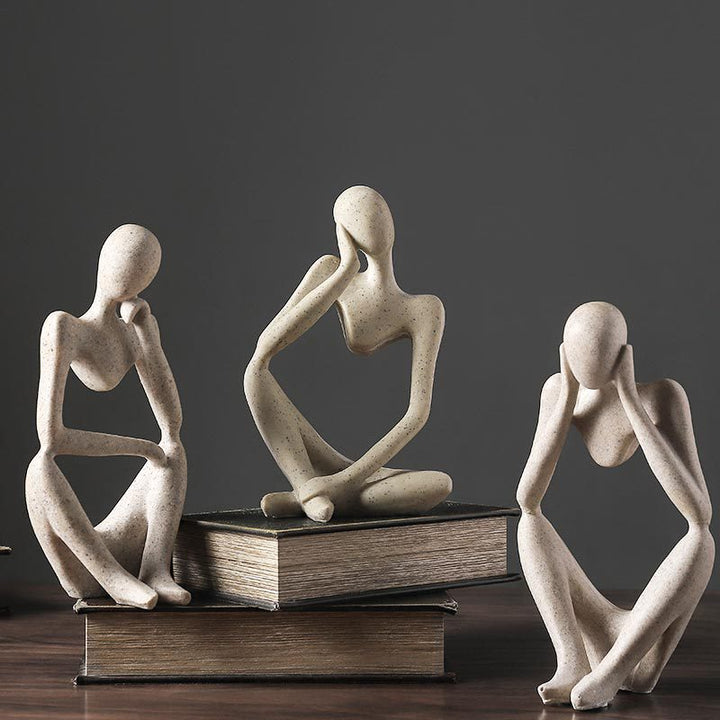 Nordic Abstrakt Unik Tenker Figurine Hjem Decor | Luvikno