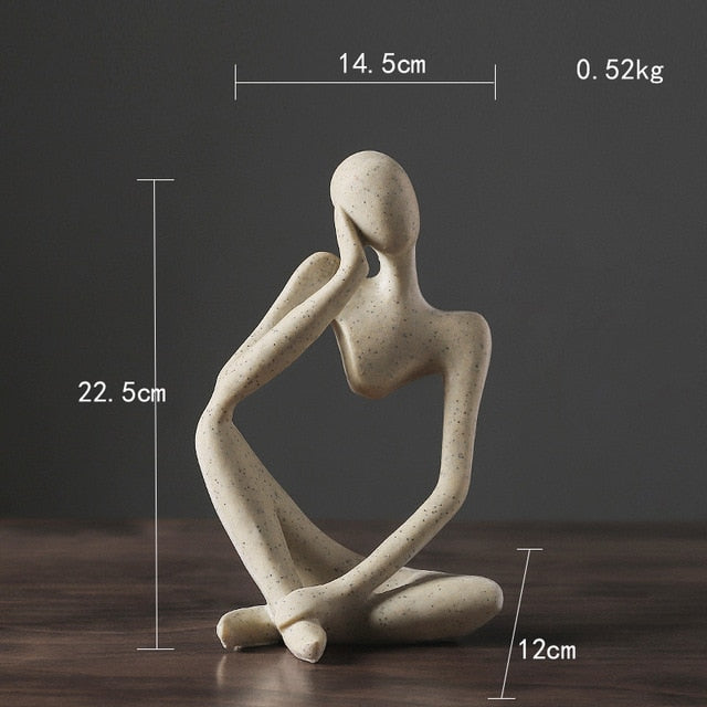 Nordic Abstrakt Unik Tenker Figurine Hjem Decor | Luvikno