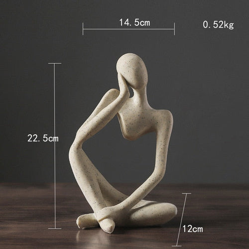 Nordic Abstrakt Unik Tenker Figurine Hjem Decor | Luvikno