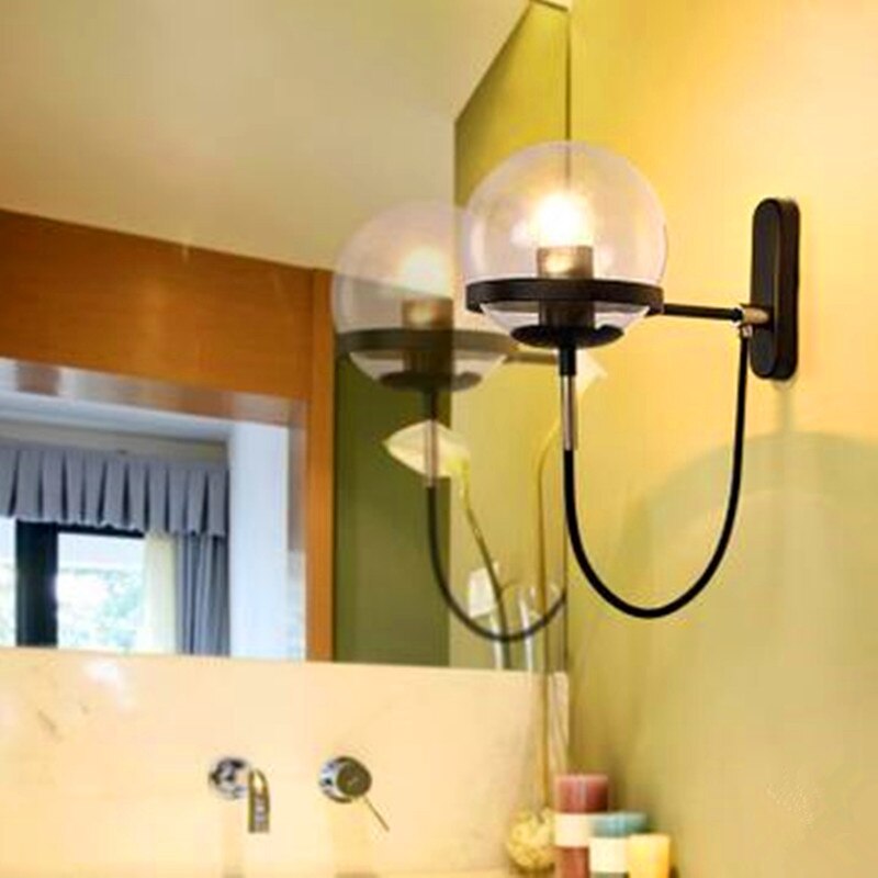 Elegant Retro Vegg Glass Ball Lampe | Luvikno