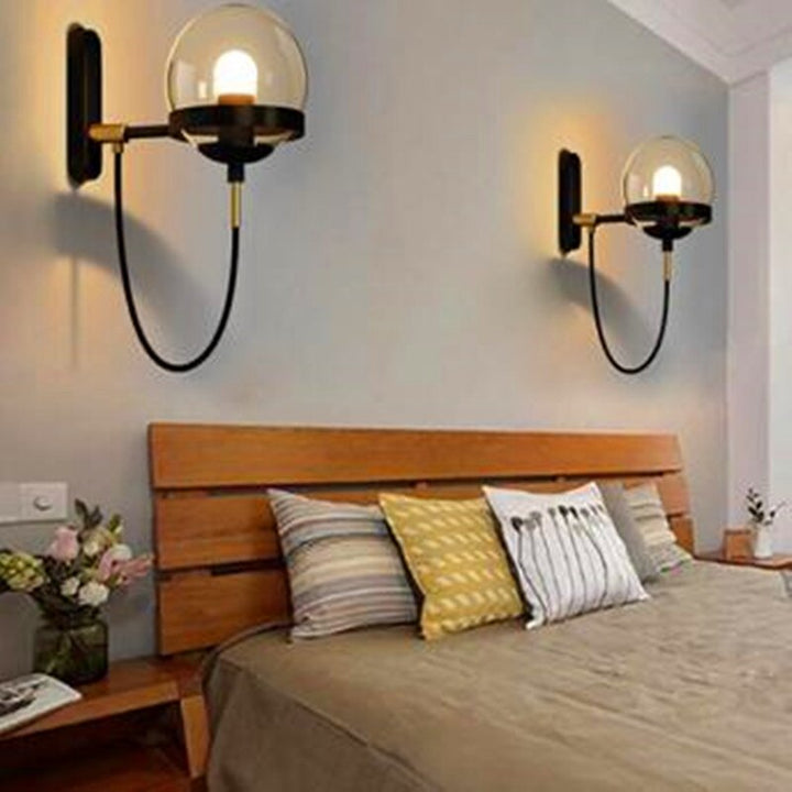Elegant Retro Vegg Glass Ball Lampe | Luvikno