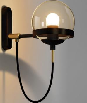 Elegant Retro Vegg Glass Ball Lampe | Luvikno