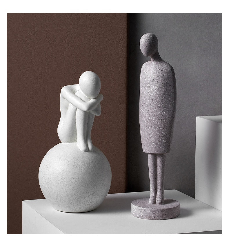 Nordic Abstract Thinker Harpiks Statue Skulptur | Luvikno