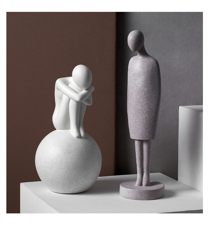 Nordic Abstract Thinker Harpiks Statue Skulptur | Luvikno