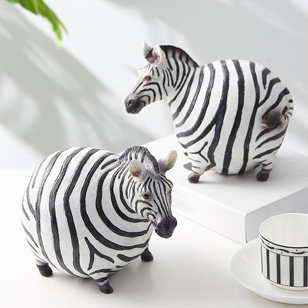 Moderne Søte Zebra Harpiks Figurer | Luvikno