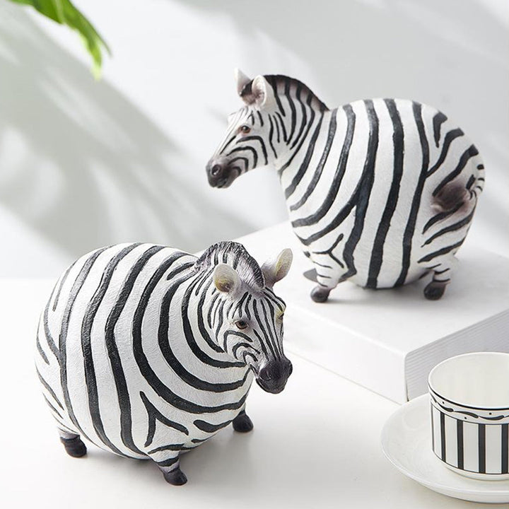 Moderne Søte Zebra Harpiks Figurer | Luvikno