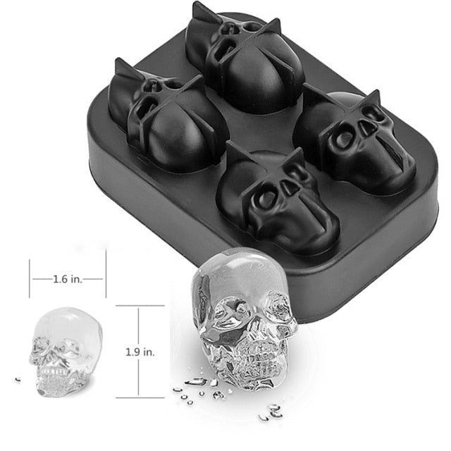 3D Gothic Skull Isbit Maker | Luvikno