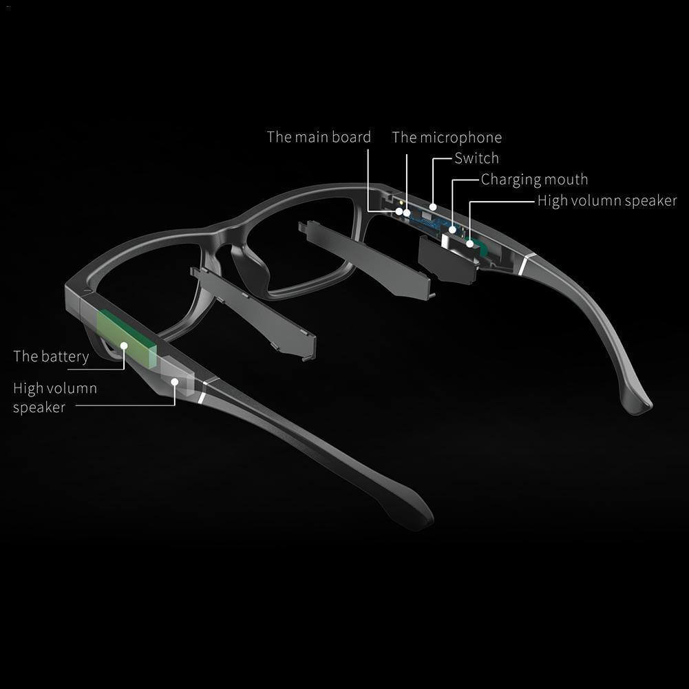 Smart Bluetooth Innebygd Høyttaler Hodetelefon Briller | Luvikno
