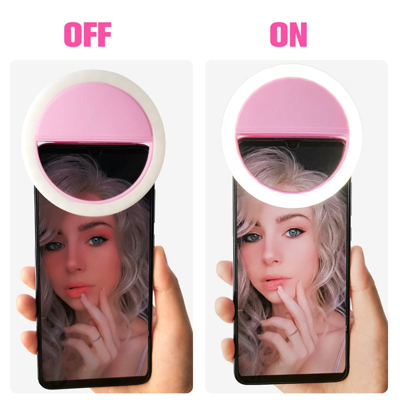 Bærbar Selfie Ring Lys - GlowSnap | Luvikno