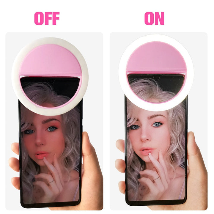 Bærbar Selfie Ring Lys - GlowSnap | Luvikno
