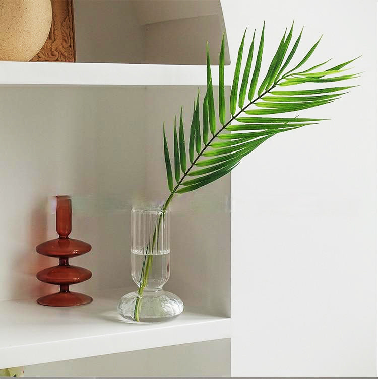 Glass Striped Cylinder Vase | Luvikno