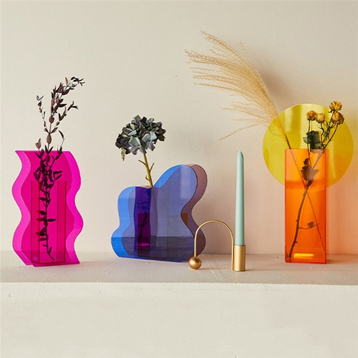 Nordic Moderne Geometrisk Regnbue Vase | Luvikno