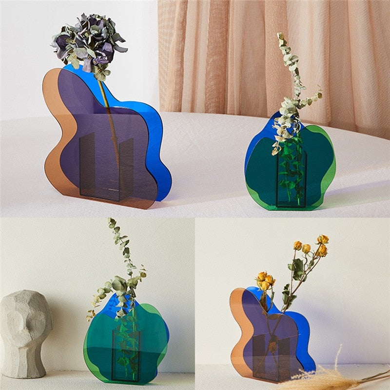 Nordic Moderne Geometrisk Regnbue Vase | Luvikno