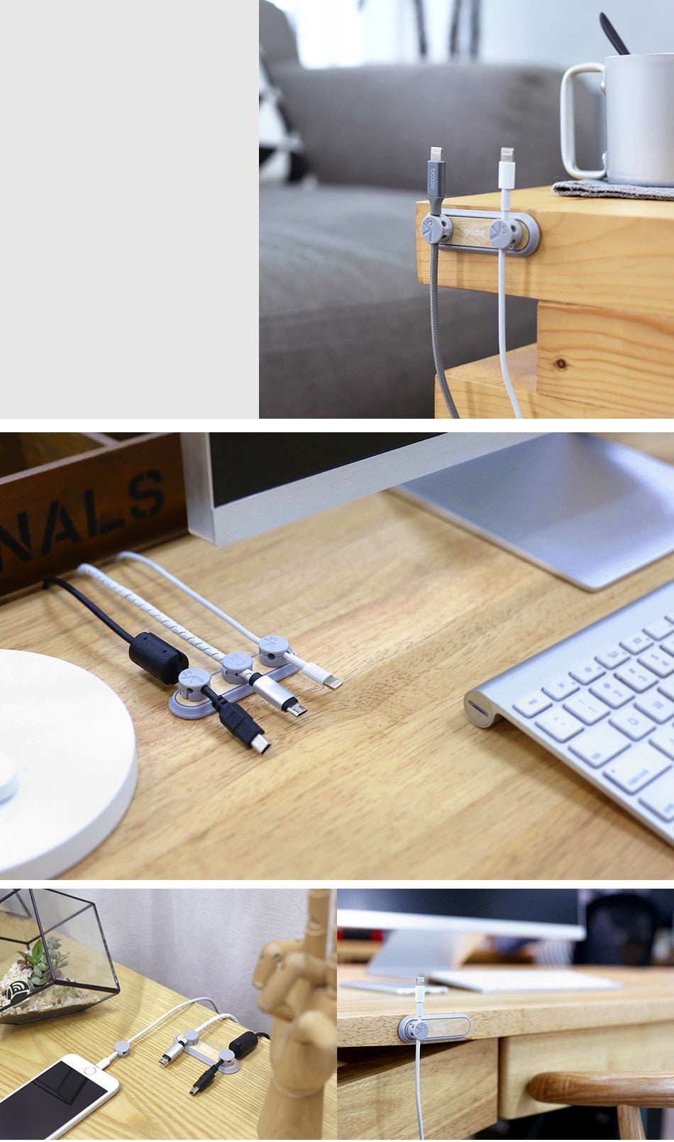 Magnetisk Enkel Kabelorganisator Holder | Luvikno