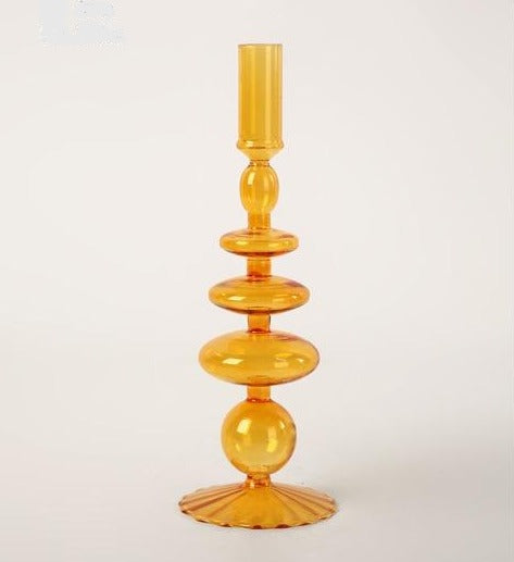 Moderne Glass Kandelaber-Orange | Luvikno