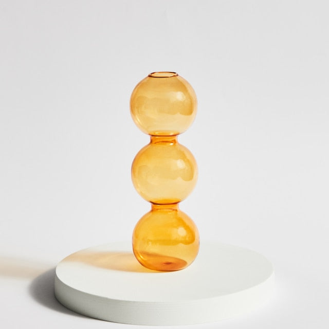 Moderne Glass Kandelaber-Orange | Luvikno