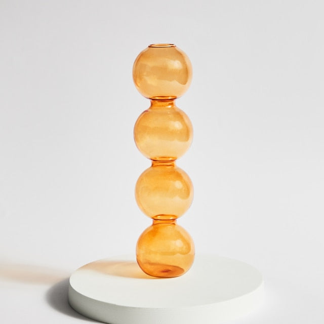 Moderne Glass Kandelaber-Orange | Luvikno
