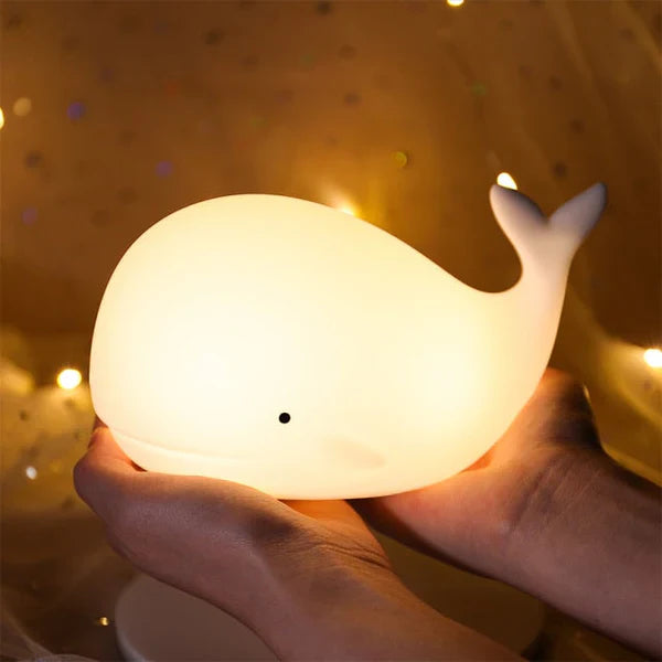 Søt hval nattlys med fargeforandring - GlowWhale | Luvikno