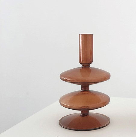 Moderne Glass Lysestake-Brun | Luvikno