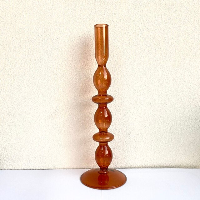 Moderne Glass Lysestake-Brun | Luvikno