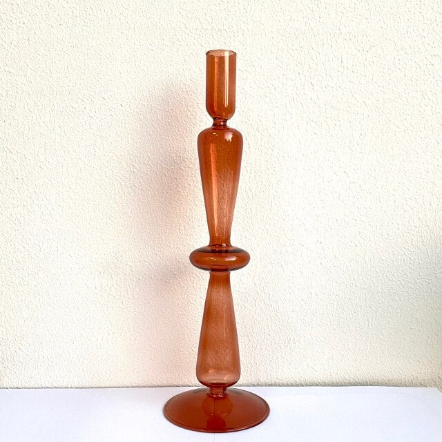 Moderne Glass Lysestake-Brun | Luvikno