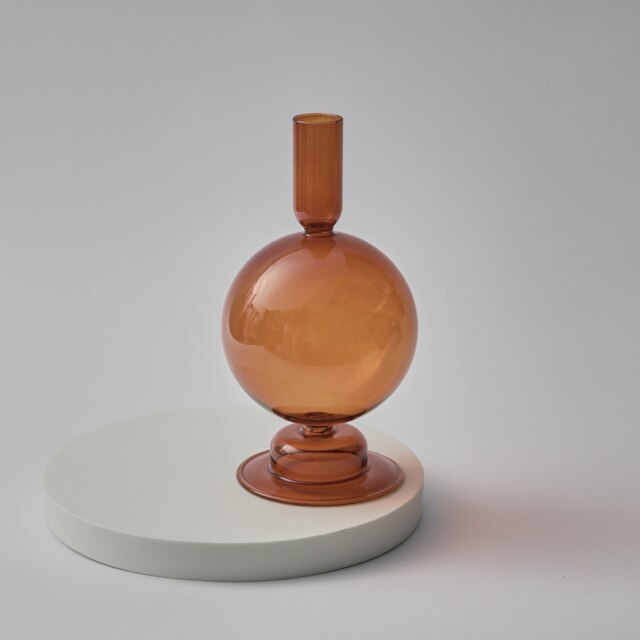 Moderne Glass Lysestake-Brun | Luvikno