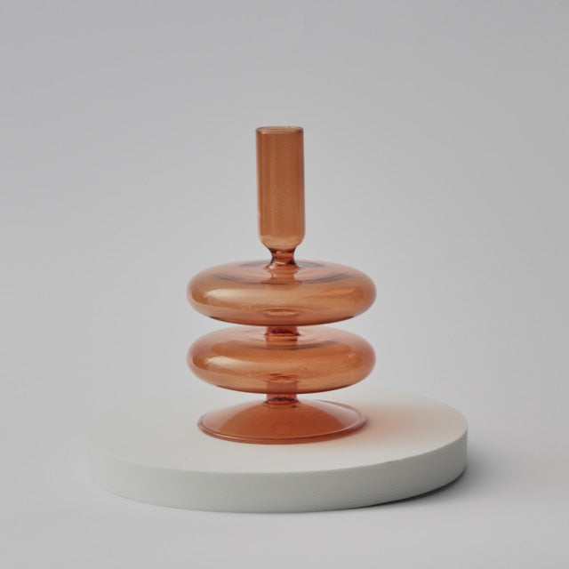 Moderne Glass Lysestake-Brun | Luvikno