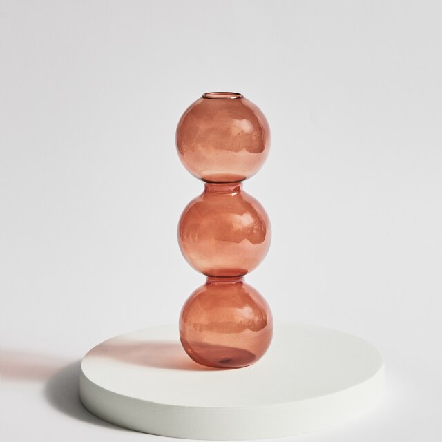 Moderne Glass Lysestake-Brun | Luvikno