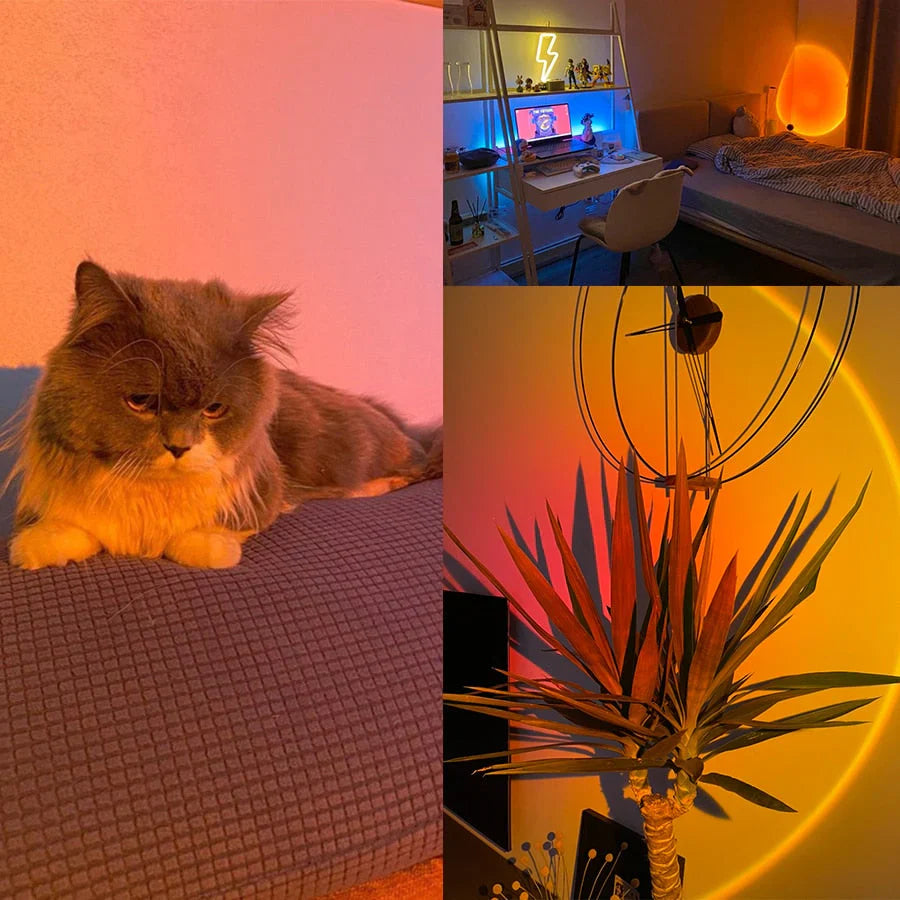 Sunset lampe med 4 farger - GlowSphere | Luvikno
