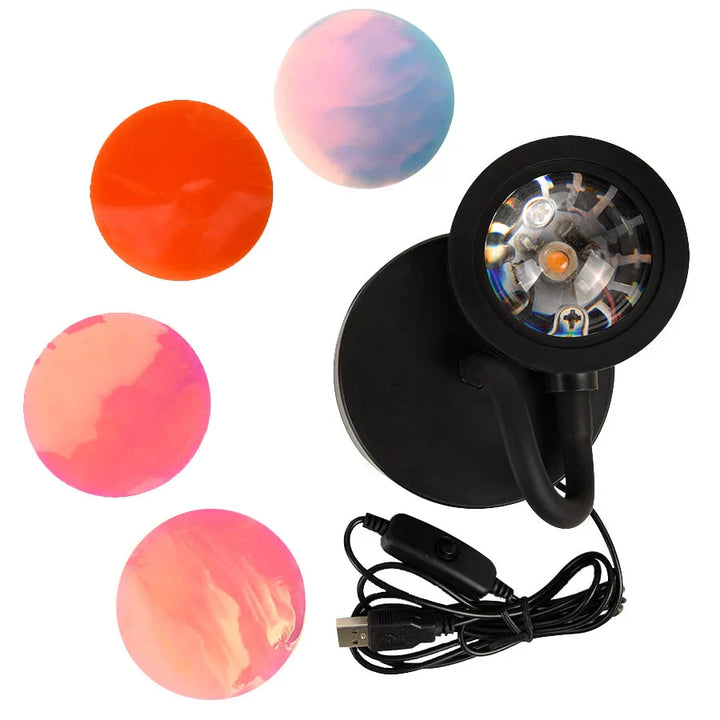 Sunset lampe med 4 farger - GlowSphere | Luvikno