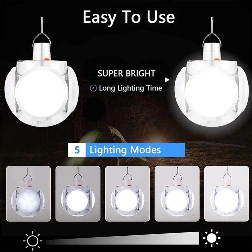 Vanntett oppladbar solcelle campinglampe | Luvikno
