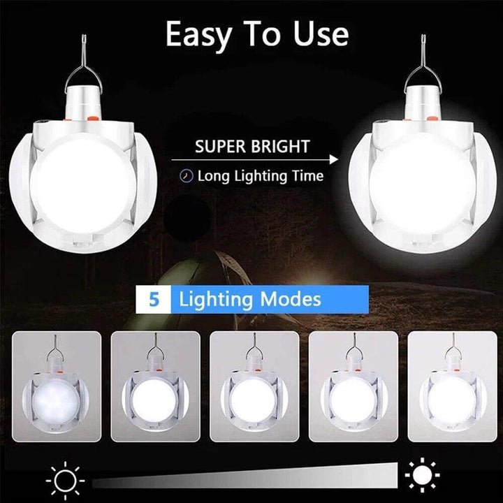 Vanntett oppladbar solcelle campinglampe | Luvikno