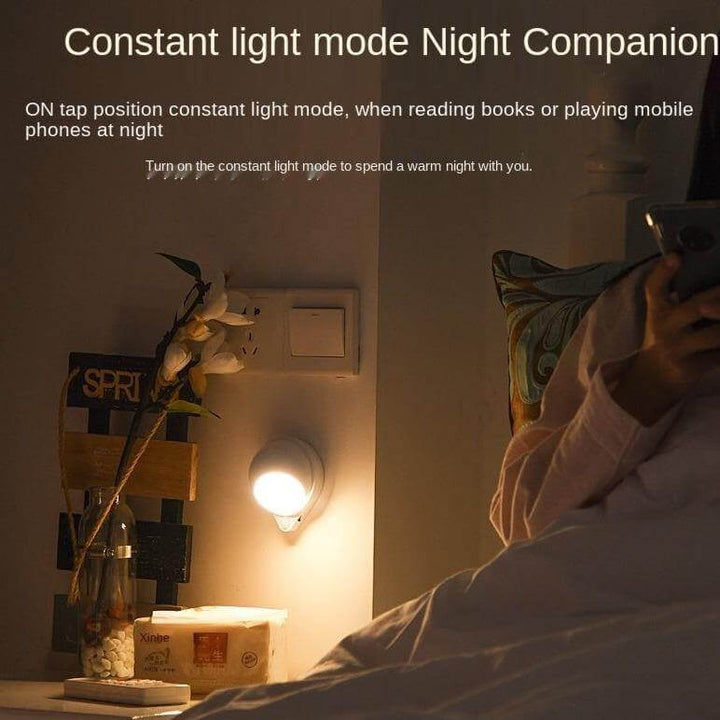 360 Grad Roterende Vanndråpe Kroppssensor Oppladbar Lampe | Luvikno