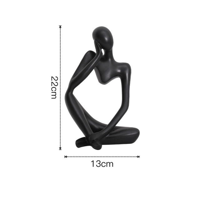 Nordic Abstrakt Unik Tenker Figurine Hjem Decor | Luvikno
