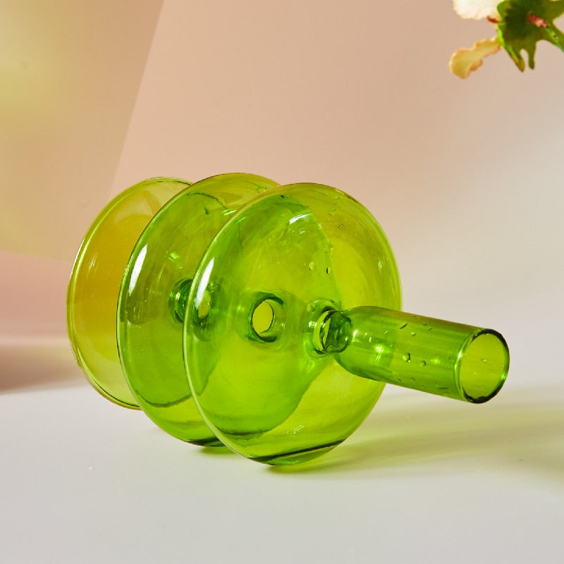 Moderne Glass Lysestake-Lime | Luvikno