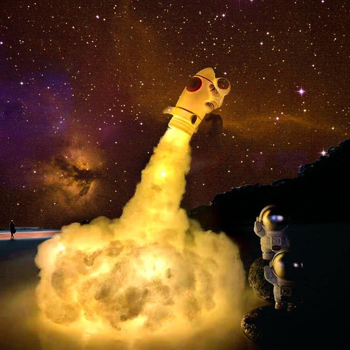Astronaut Fargerike Skyer Nattlys | Luvikno