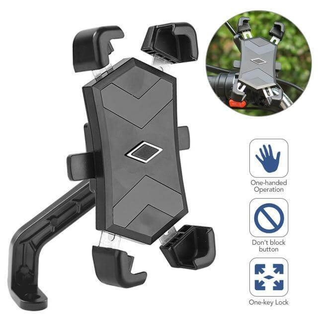Justerbar 360 Automatisk Sykkel Telefonholder | Luvikno