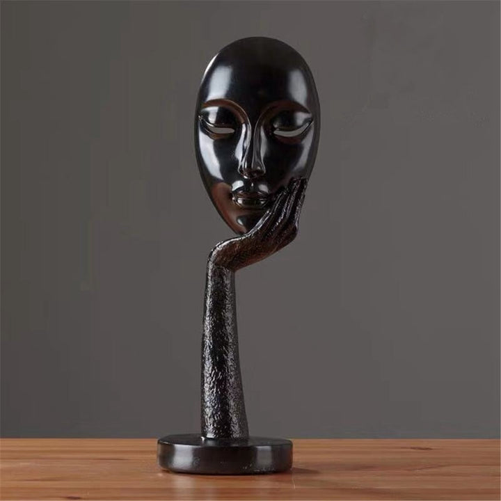 Moderne Abstrakt Menneske Ansikt Kunst Statue | Luvikno