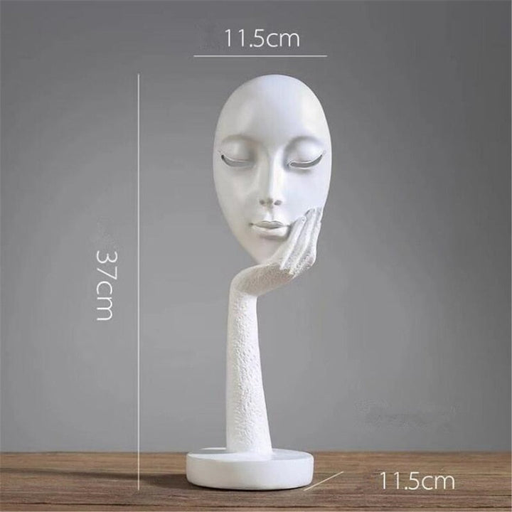 Moderne Abstrakt Menneske Ansikt Kunst Statue | Luvikno