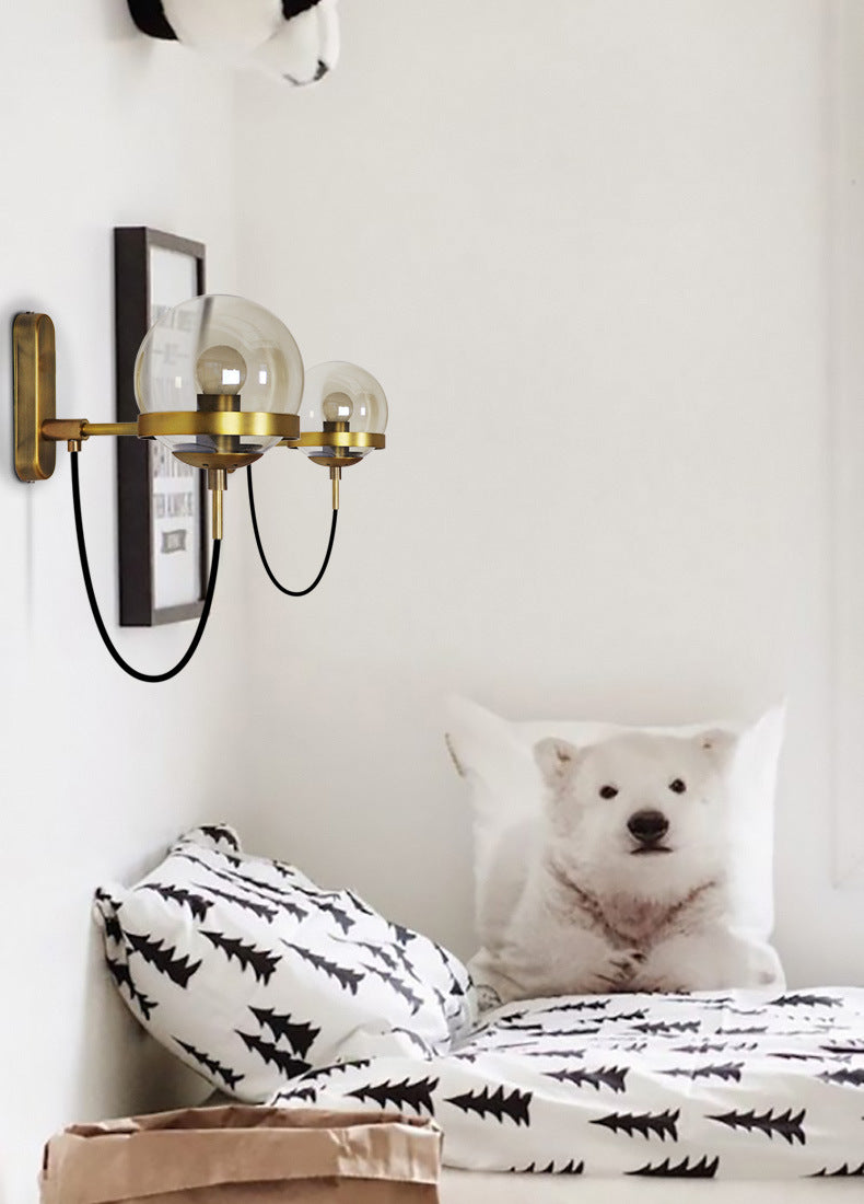 Elegant Retro Vegg Glass Ball Lampe | Luvikno