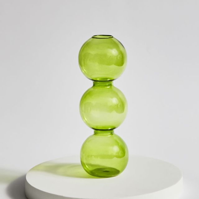 Moderne Glass Lysestake-Lime | Luvikno