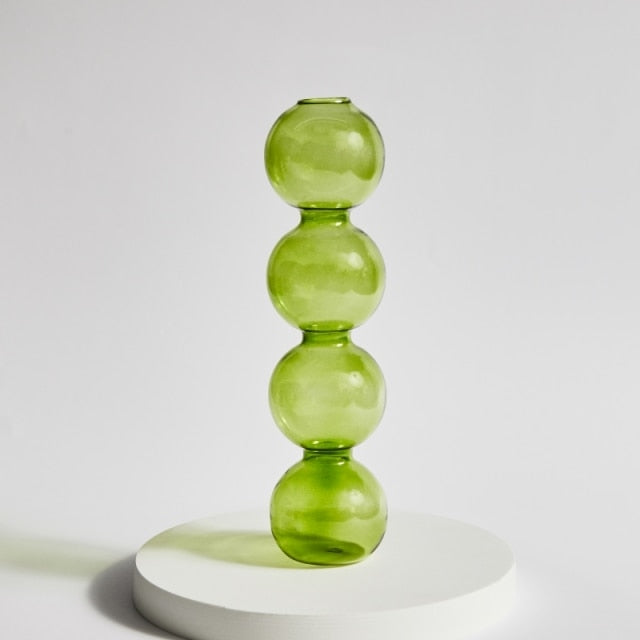 Moderne Glass Lysestake-Lime | Luvikno