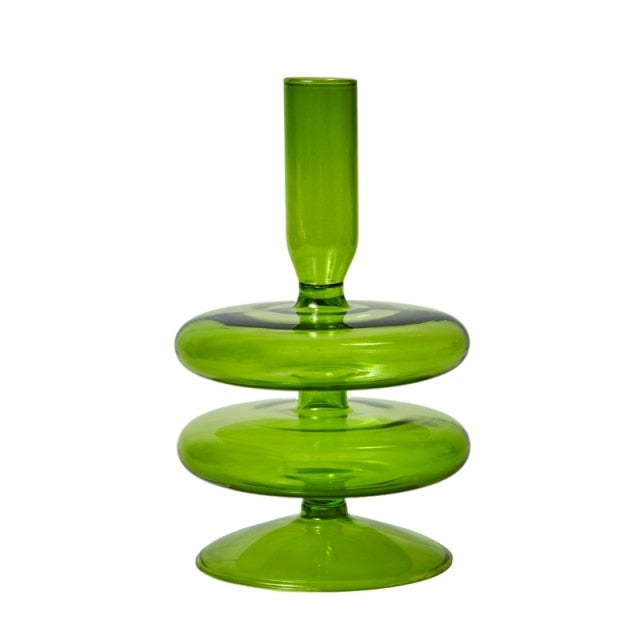 Moderne Glass Lysestake-Lime | Luvikno